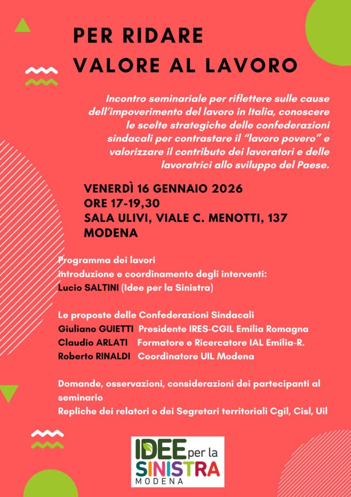 Per ridare valore al lavoro